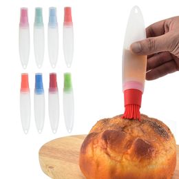 Kitchen Silicone Oil Brush Silicone Oil Bottle Brush Household Barbecue Seasoning Baking Oil Brush with Bottle T500641