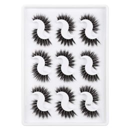 Hand Made Reusable 3D Fake Eyelashes Extensions Soft & Vivid Natural Long Thick 9 Pairs Mink False Lashes Set Messy Curly Lash Eyes Makeup Accessory 10 Models DHL