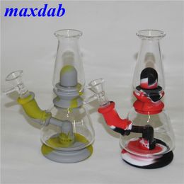 glass bong smoking hand water pipe Silicone Oil Rigs bongs Hookahs Free Glas Bowl