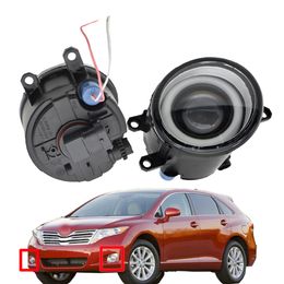 for Toyota Venza 2009-2012 fog light pcs Styling Angel Eye LED Lens Front Bumper Lamp 12v H11