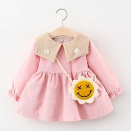 2020 Autumn Infant Baby Girl Dress Clothes Birthday Princess Dresses for Girls 0-2y Vestidos Newborn Dress Toddler Girl Clothing Q0716