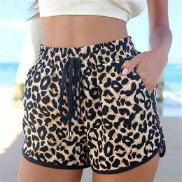 Fashion Summer Women Leopard Print Trousers European & American Charming Sexy Ladies Casual Short Feminino Shorts 210607