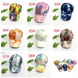 2021 Hat tie-dye hipster baseball cap Variable print ball caps versatile fashionable hats for men and women