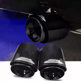 1 PCS Black Chrome and Carbon Fibre Muffler Tips Fit for Mini Cooper Exhaust Tip R55 R56 R57 R58 R59 R60 R61