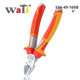 WAIT 6" 8" Side Cutters Diagonal pliers Electrician labor-saving pliers For cutting hard and soft wires pearl nickel 211110