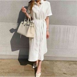 White Plus Size Summer Dress Shirt Evening Female Vintage Party Oversize Short Sleeve Beach Women Dresses Long Robe Vestido 210423