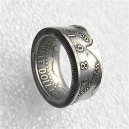 US Kennedy '1989' Half Dollar Coin Ring Hot Selling Craft For Men or Women Jewellery US size(7-18)Nice Quality Coins Retail /Whole Sale
