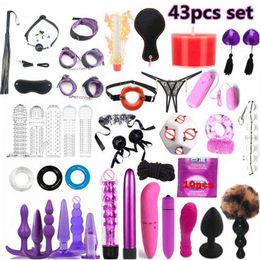 Nxy Bondage Sex Toys for Couples Women Tools Clip Blind Tissues Chest Ulcer Set Adult Bdsm Dildo Vibrator Shop Product 1211