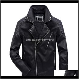 Jackets Outerwear & Coats Apparel Drop Delivery Moruancle Leather 2021 Winter Mens Fashion Motorcycle Jacket Pu Windproof Coat Male Brand Clo