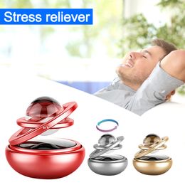 Aluminium Alloy Solar Power Car Aromatherapy Air Freshener-Interstellar Suspension Double Ring Fascinating Maglev Aroma Diffuser