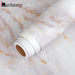 Wallpapers Waterproof Marble Self Adhesive Removable Film Kitchen Stove Cabinet Home Decals Decor Supplies Wall Stickers Mural