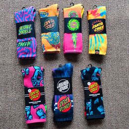 Unisex Street Skateboard Trendy Printed High Top Socks