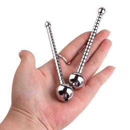 NXY Sex Adult toy Urine plugging rod Metal horse eye expander Stainless steel urethral bead pagoda stick Male Appliance Masturbation Toy 1123