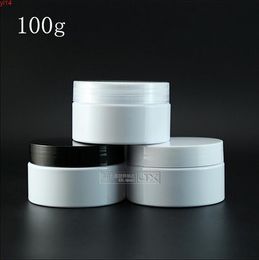 100g/ml White Plastic Empty Packaging Bottle Jar Originales Refillable Top Grade Cosmetic Cream Jars Bath Salt Containersgood qty