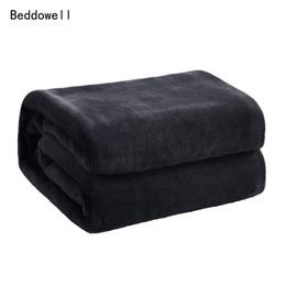 Solid Color Winter Fuzzy Flannel Blanket Fluffy Warm Soft Sofa Cover Bedspread Blue Black Coral Fleece Plush Blankets For Beds 211122