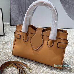 Mediaeval Handbag Shoulder Bags High Quality Women Crossbody Bag Fashion Hardware Letters Pvc Material Stitched Brown Calf Leather