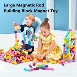 Early Childhood Education DIY Magnetic Stick Intellectual Development Hands-on Ability Large Size Building Block Magnet Kid Toys Q0723