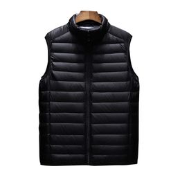 Aiwetin Mens Jacket Sleeveless Vest Winter Fashion Male Cotton-Padded Vest Coats Men Stand Collar Thicken Waistcoats Clothing 211104