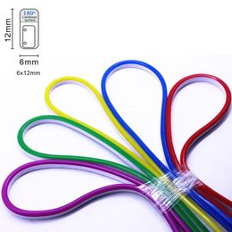 flexible led rope lights Australia - Strips 1PCS Silicone LED Neon Strip Light Waterproof Lighting Tube Flexible EL Wire Rope For Home Christmas Party Decor