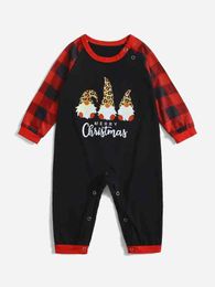 Baby Girl Christmas Print Button Detail Jumpsuit SHE