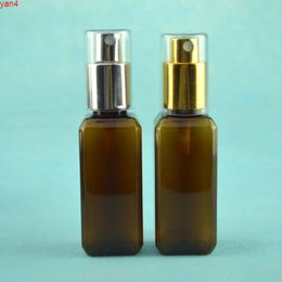 300pcs/lot 50ml amber Plastic PET spray bottle, 50CC Empty mist sprayer perfume brown containergoods