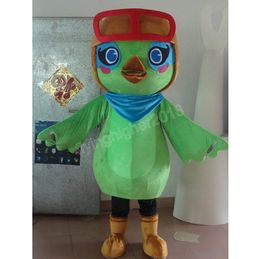 Hallowee Green Bird Mascot Costume Top Quality Cartoon Anime theme character Carnival Adult Unisex Dress Christmas Birthday Party Outdoor Outfit
