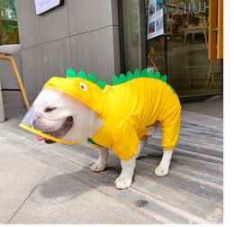 Hundekleidung Haustier Regenmantel Corgi Shiba Inu Poncho Haustiere Hunde Bichon Regenfisch Kleidung Dinosaurier vier Ecken Regenmantel