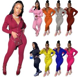 Women's Tracksuits Tracksuit Women Clothing Sets Sexy Outfits For Woman Chic Femme V Neck Zipper Full Kimino Plus Size Set