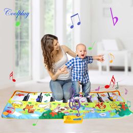 8 Styles Musical Mat with Animal Voice Playing Carpet Music Game Instrument Toys Early Eonal Toys for Kids Gift 210724