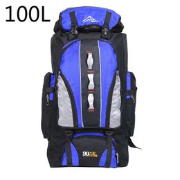 Outdoor Sports Backpack Travel Bag Large Capacity bag men and women hiking camping backpack Climbing bag 100L Q0721