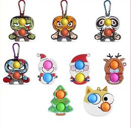 Christmas 2021creativity fingers decompression foam music silicone toy Halloween KEYCHAIN GIFT