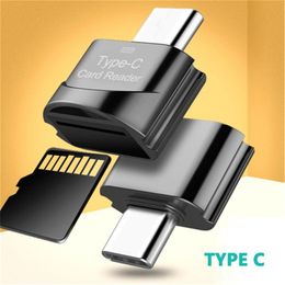 Mini Metal Card Reader Type-c Memory Card Reader OTG Connector Mobile Phone Connection USB 3.1 for Micro SD TF Card