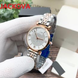 Fashion brand high quality rose gold watches sky diamonds quartz movement watch top designer women clock