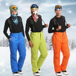 Skiing Pants Winter Men Ski Warm Outdoor Sports Waterproof Snow Trousers Snowboard Hombre With Shoulder Straps Skating Plus Size