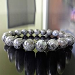 MG1119 10 mm Genuine NORWEGIAN LARVIKITE Bead Bracelet for Men New Design Men`s Energy Gemstone Bracelet
