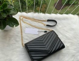 Fashion Women Cowhide top sheepskin bags caviar metal gold chain Handbag Genuine Leather bag Flip cover diagonal Shoulder handbags No32145
