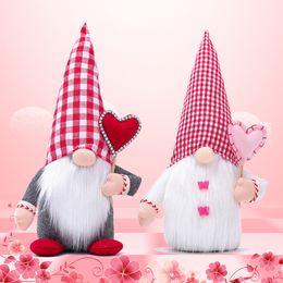 Mother's Day party supplies lattice love shape faceless doll creative gift cloth home forest elderly ornaments