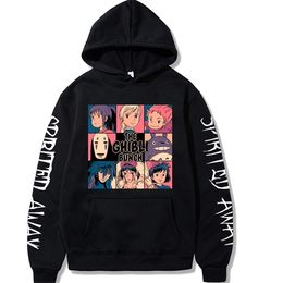 Spirited Away harajuku Hoodies women cartoon clothing Sweatshirt new hood funny hooded female Oversized Y0809