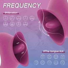 Nxy Sex Vibrators Masturbators Vibrator for Women g Spot Lick Dildo Clit Game Stimulator Oral Tong Pussy Vagina Toys Masturbation 1218