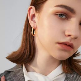 Minimalist Women's Earrings Retro Trend Oval Pendant Simple Party Handmade Accessories Hypoallergenic Jewellery Gifts 2021