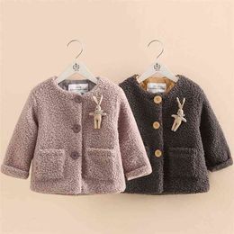 Winter New 2 3 4 6 8 10 Years Children'S Outerwear Thickening Fleece Cotton Padded Cartoon Jacket Coat For Kids Baby Girls 210414