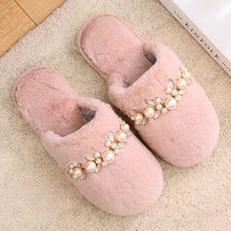 Winter Ladies Slippers Faux Fur Warm Shoes Woman Slip on Flats Slides Female Fashion s cozy home furry qq874 210625