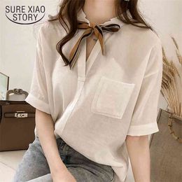 Fashion Womens tops and Blouses short sleeve summer Plus Size women office work wear Blouse shirt Women Shirts 0626 60 210506