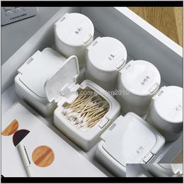 Plastic Round Makeup Organizer With Lid Cotton Pads Container Swab Storage Boxes White Bins Pa2Su Rutlz