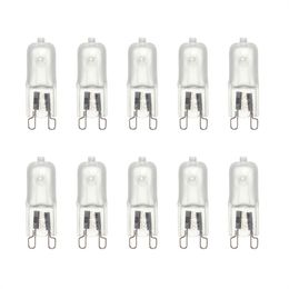 10 adet G9 halojen ampuller 230-240V 25W 40W buzlu şeffaf kapsül kılıf LED lambalar aydınlatma sıcak beyaz ev mutfak için