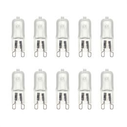 10PCS G9 할로겐 전구 230-240V 25W 40W 서리로 덥은 투명 캡슐 케이스 LED 램프 조명 따뜻한 화이트 홈 부엌