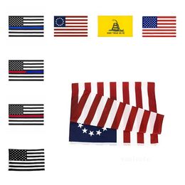 90 * 150cm yellow snake banner 3 * 5ft American police flag polyester besty ross flags By sea T2I52555