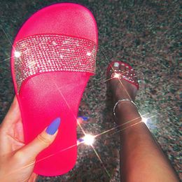 Drop Summer Transparent Slippers Jelly Shoes Candy Color Soft Casual Women Comfort Ladies Beach Slides Female