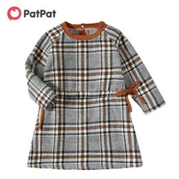 Arrival Spring and Autumn Baby Toddler Classic Plaid Dress Soft Comfy Kids Girl Sets 210528