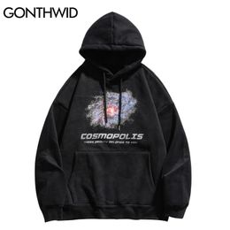 GONTHWID Hoodies Streetwear Hip Hop Galaxy Universe Print Hooded Sweatshirts Harajuku Mens Casual Fleece Pullover Tops Coats 210720